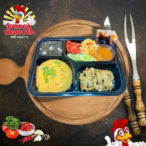 Hình ảnh Cơm da gà chiên + canh rong biển