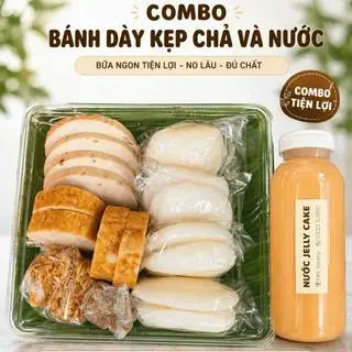 Hình ảnh Combo Bánh dày kẹp chả và nước