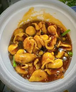 Hình ảnh Cháo bao tử ếch nhỏ - rau luộc