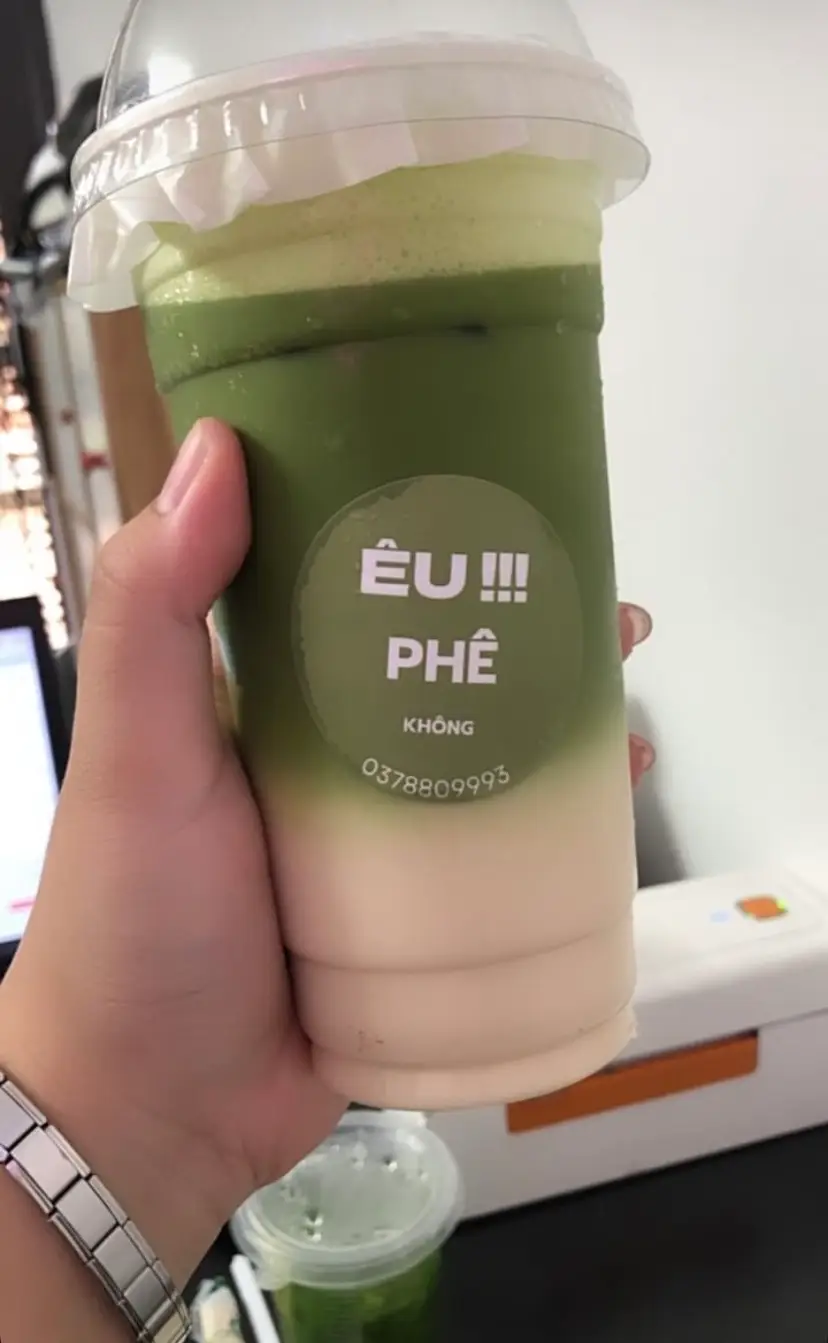 Hình ảnh Matcha latte sữa bò