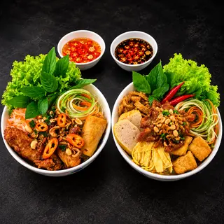 Hình ảnh CB Bún (Nước tương + Thịt nướng) Full topping