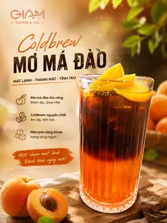 Hình ảnh Coldbrew mơ má đào