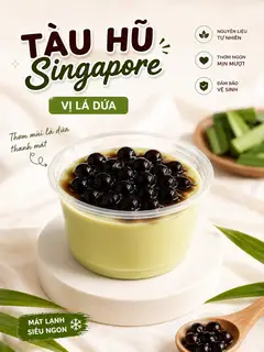 Hình ảnh Tàu hũ Singapore lá dứa