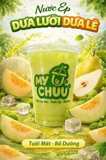 Hình ảnh Nước Ép Dưa Lưới Mix Lê 