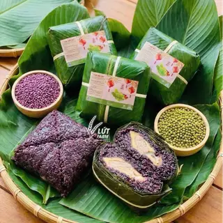Hình ảnh bánh chưng heathy gạo lứt đen chuẩn (1kg