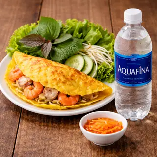 Hình ảnh Combo 5 bánh xèo tôm thịt  kèm nước suối