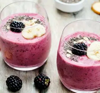 Hình ảnh Smoothie dâu tằm - chuối - yến mạch