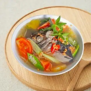 Hình ảnh Cơm canh chua đầu cá hú