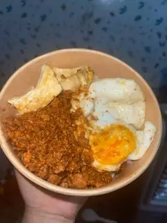Hình ảnh Cơm thịt trưng mắm tép 