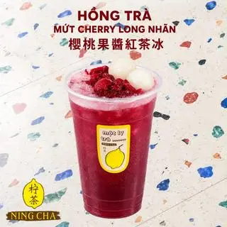 Hình ảnh HỒNG TRÀ MỨT CHERRY LONG NHÃN櫻桃果酱紅茶冰Cherry Jam Black Tea with Longan