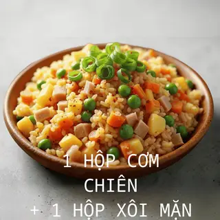 Hình ảnh 1 Hộp Cơm Chiên + 1 Hộp Xôi Mặn 