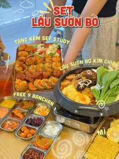 Hình ảnh Combo lẩu sườn bò tặng kèm set study