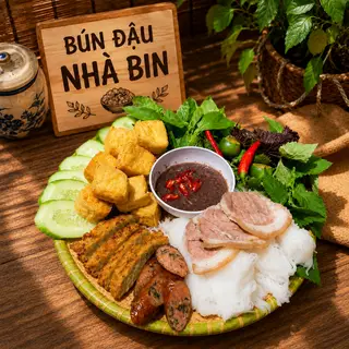 Hình ảnh Bún đậu chả cốm thịt chân giò dồi sụn