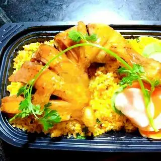 Hình ảnh Cơm đùi gà xối mỡ