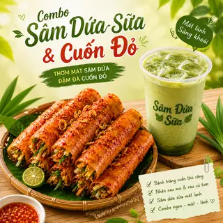 Hình ảnh Combo Sâm dứa sữa & Cuốn đỏ