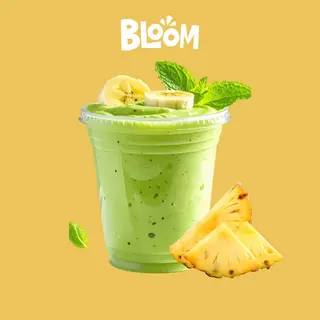 Hình ảnh Sinh tố dứa, chuối, cải bó xôi