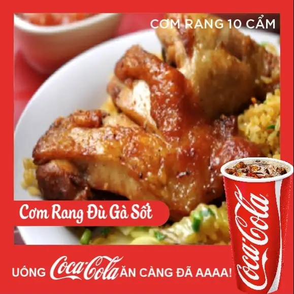 Hình ảnh Cơm Chiên Đùi Gà Sốt + coca