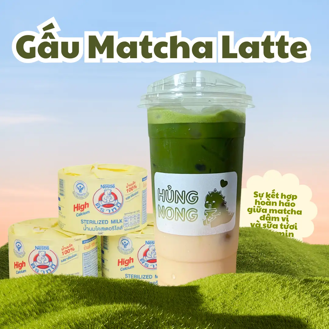 Hình ảnh Matcha Latte Sữa Gấu - ĐÀI