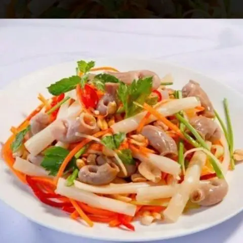 Hình ảnh COMBO 2 GỎI BIGSIZE (tai heo đu đủ + thập cẩm bao tử cá chẽm )