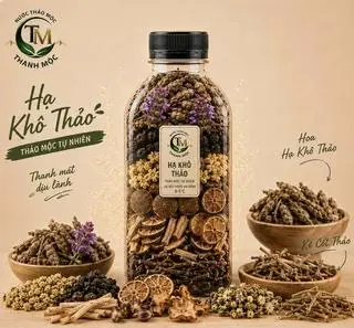 Hình ảnh  Hoa Hạ Khô  ko khô chỉ có thảo- SÂM MÁT ngọt thanh - chai 330ml ko đá