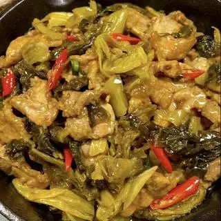 Hình ảnh 湖南酸菜炒肉/Thịt xào dưa chua Hồ Nam