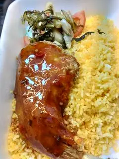Hình ảnh cơm gà sốt cay