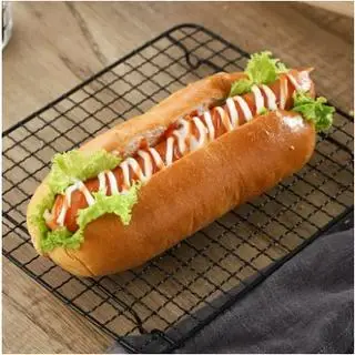 Hình ảnh Hotdog xúc xích phô mai kéo sợi