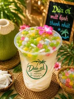 Hình ảnh Dừa tươi trân châu dừa