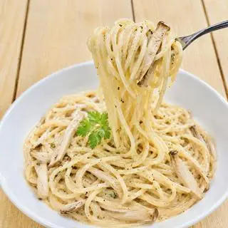 Hình ảnh Mì Ý sốt kem nấm chay