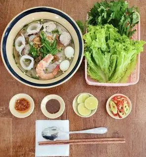 Hình ảnh Hủ Tiếu Tôm Mực Nước