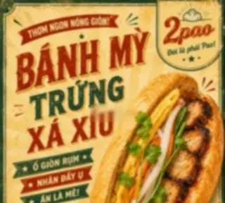 Hình ảnh Bánh mì trứng xá xíu 
