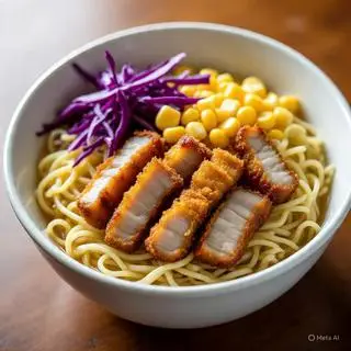 Hình ảnh mì trộn heo chiên