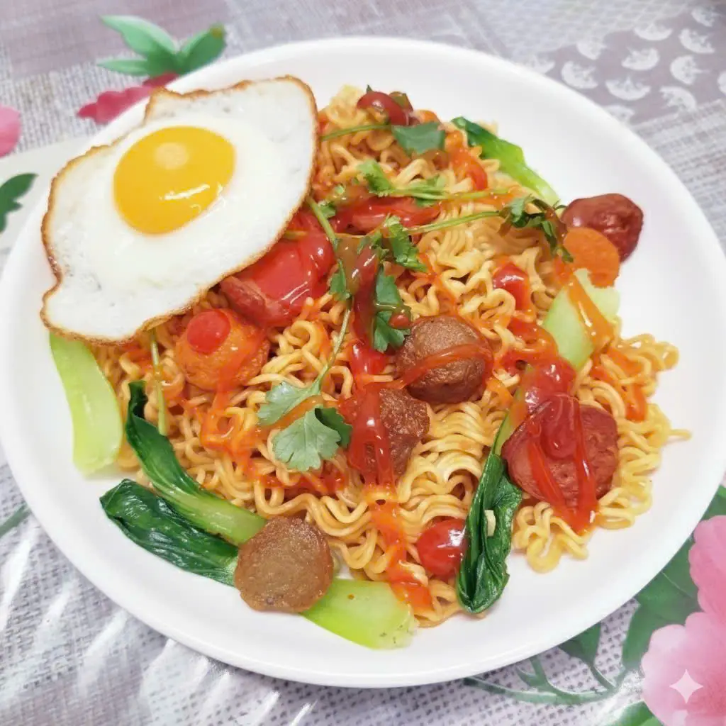 Hình ảnh Mì Trộn Trứng Ốp La