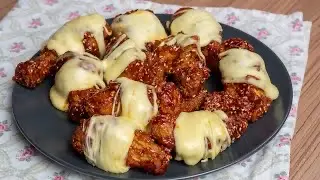Hình ảnh Gà vòng sốt phô mai tan chảy 