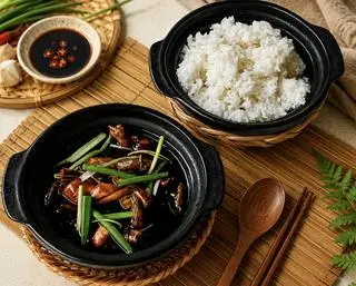 Hình ảnh Combo Cơm Ếch 4 Con + 2 Trà Tắc