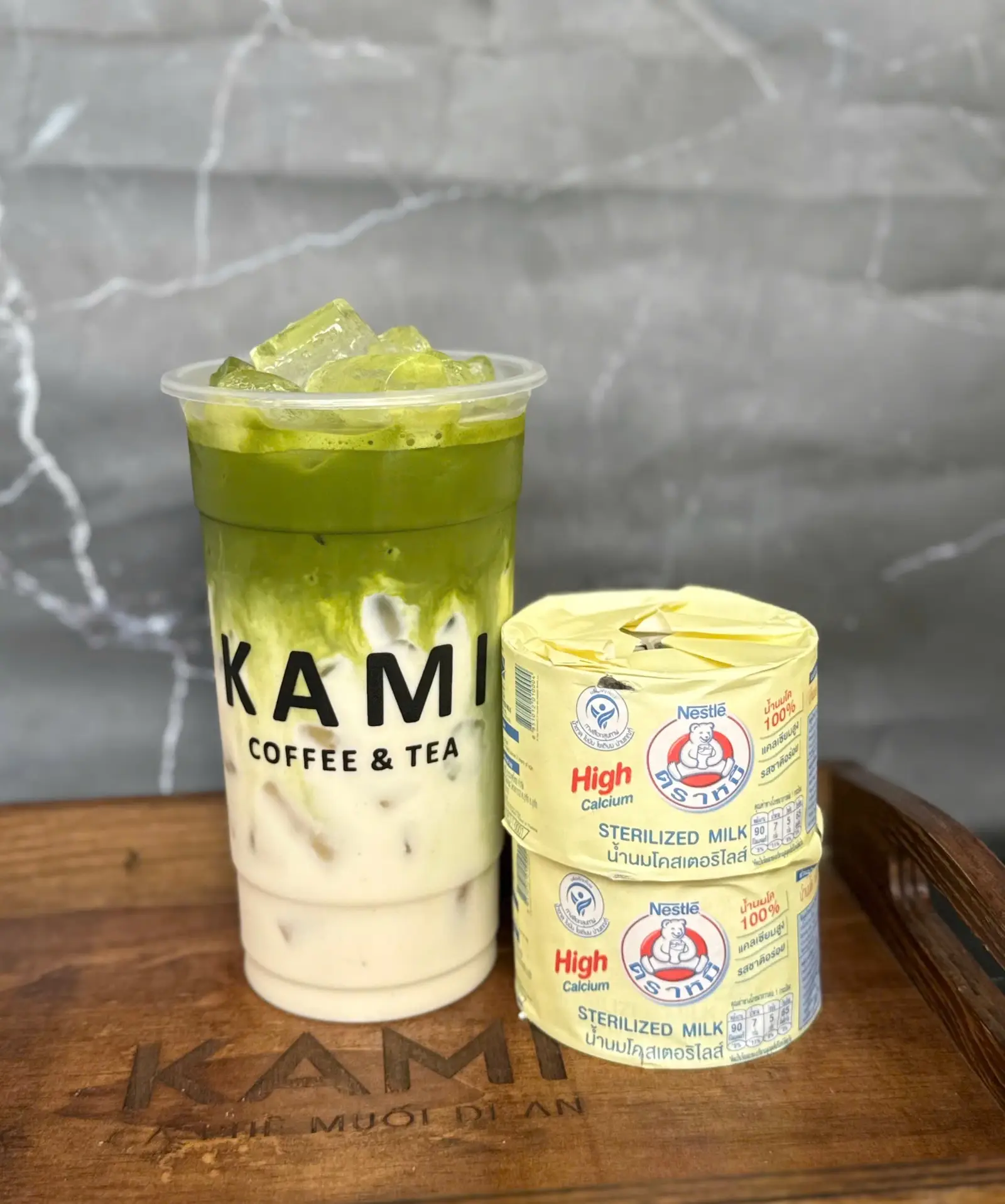 Hình ảnh Matcha Latte Sữa Gấu 700ml