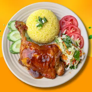 Hình ảnh com bo đôi: 2 cơm gà sốt BBQ + 2 coca