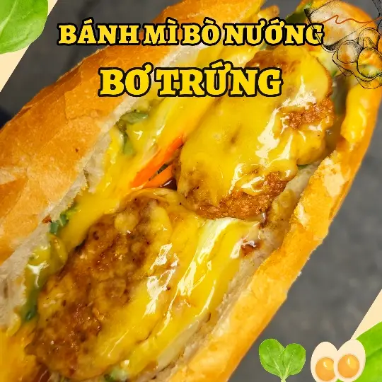 Hình ảnh *BƠ TRỨNG* Bánh mì bò nướng
