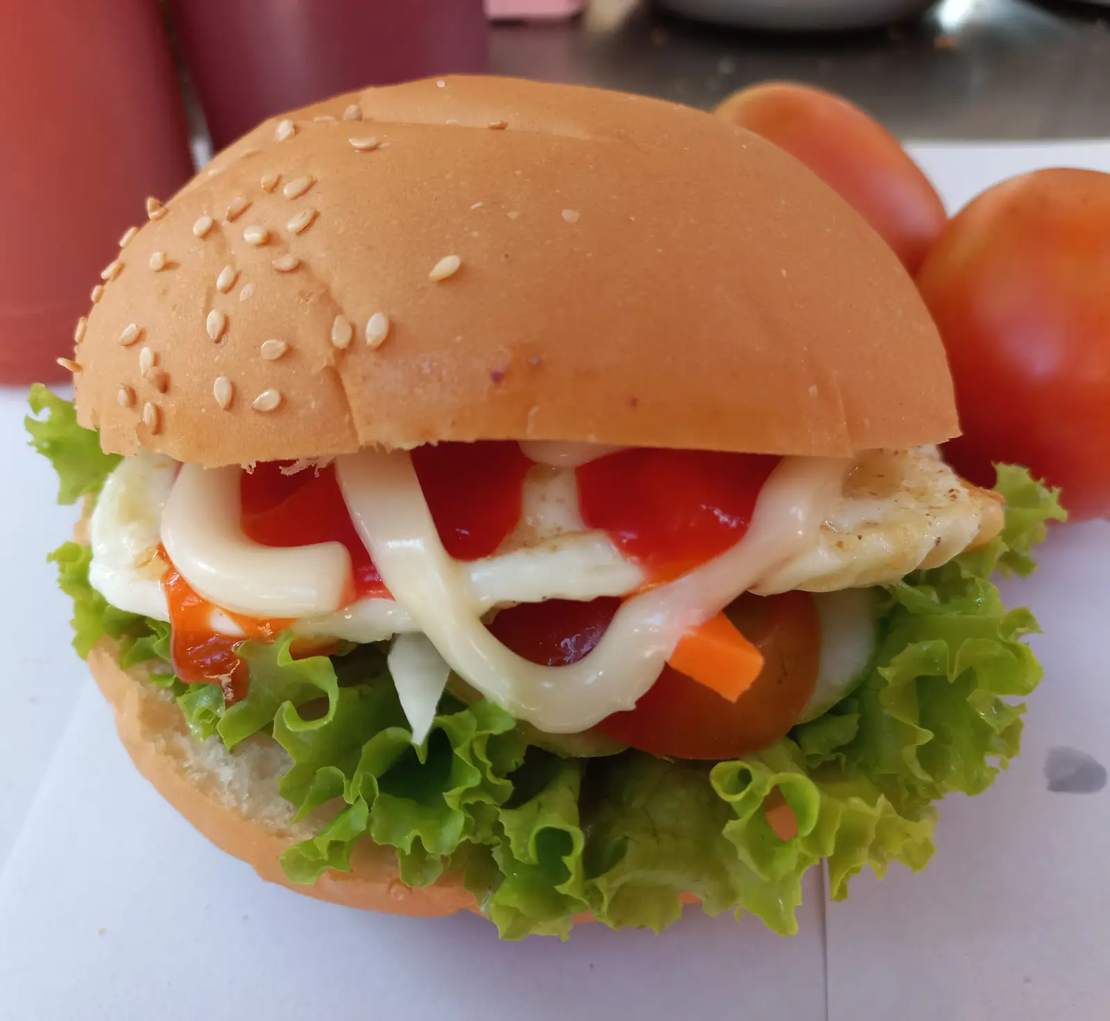 Hình ảnh Hamburger trứng