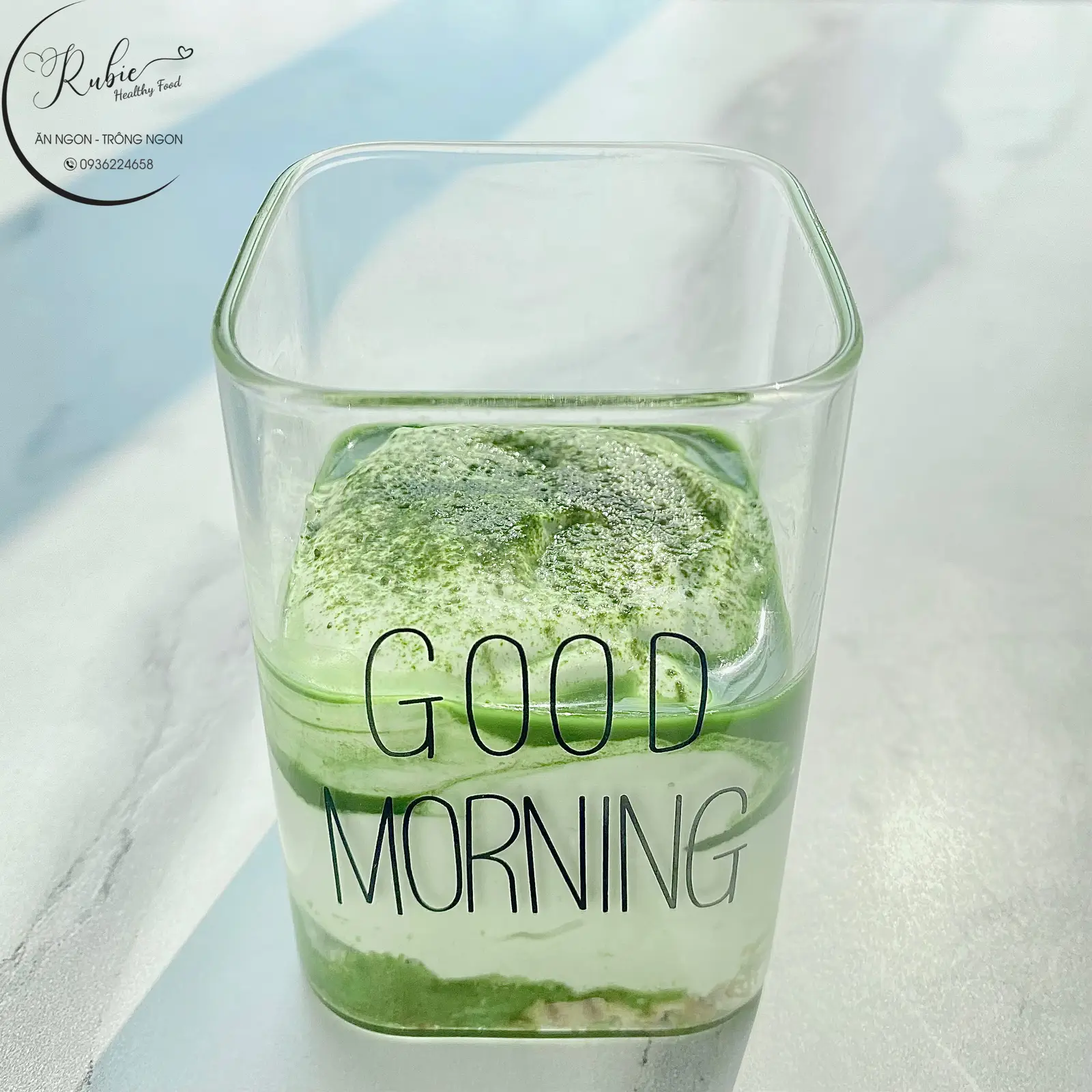 Hình ảnh Sữa chua Hy Lạp matcha