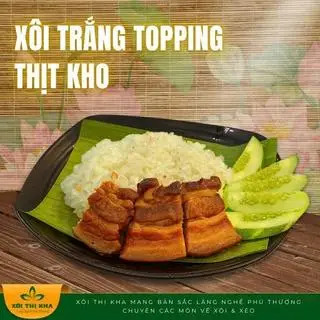 Hình ảnh Xôi trắng thịt ba chỉ kho 