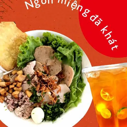 Hình ảnh Combo nui nấu xương tóp mỡ - trà tắc xí muội