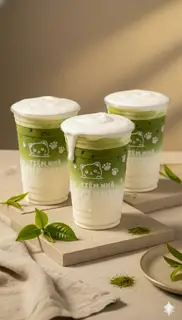 Hình ảnh Combo 3 matcha latte kem muối - M