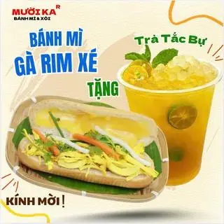 Hình ảnh Bánh mì gà rim xé ĐB TẶNG trà tắc tươi