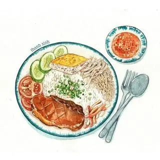 Hình ảnh Cơm tấm sườn bì chả