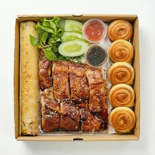 Hình ảnh Combo sườn (+cơm lam, bánh bao)