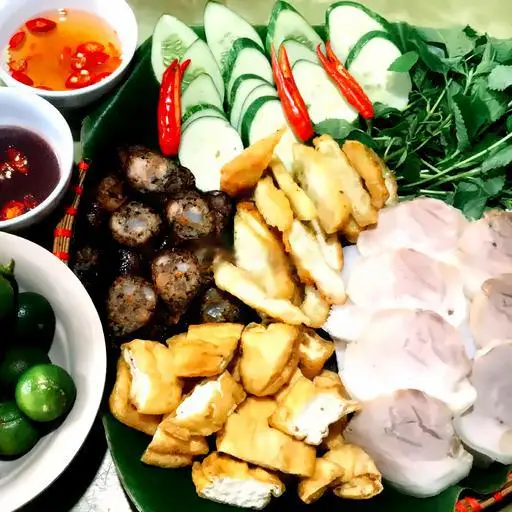 Hình ảnh Bún đậu đầy đủ không chả ốc