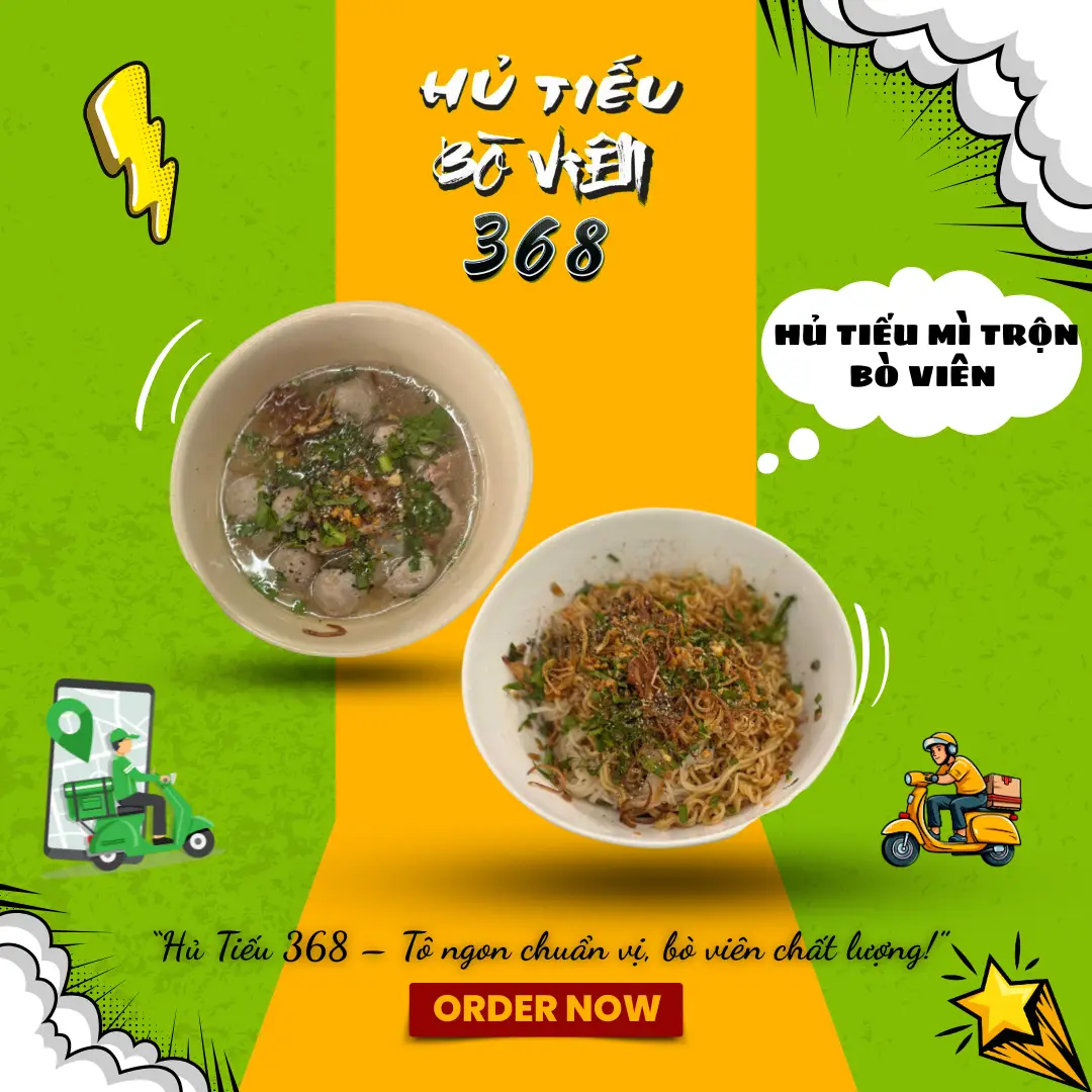 Hình ảnh Hủ tiếu mì trộn bò viên