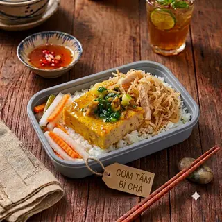 Hình ảnh cơm tấm bì chả 