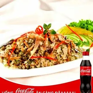Hình ảnh Cơm chiên nấm xé - coca